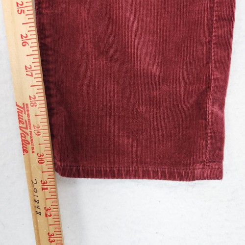 AG Pants Womens 31 Red Corduroy Stevie Slim Straight Casual Adriano Goldschmied - Picture 5 of 12