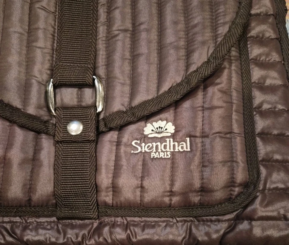 Bolsa de Viaje Stendhal Paris Marrón Acolchada Artículos de Aseo Maquillaje Doble Asa Plegable Foto 3 de 4