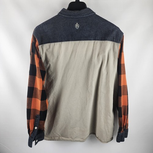 Eight 732 Shirt Mens 3XL Multi Plaid L/S Button Front Pockets - Picture 2 of 9