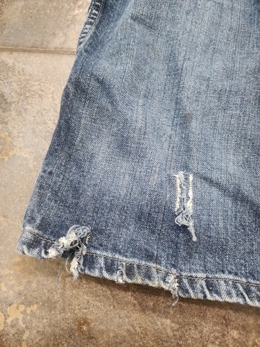 Vintage Y2K Wrangler Boy's 14 Husky 29" Waist Denim Jean Cargo Carpenter Shorts - Picture 6 of 16
