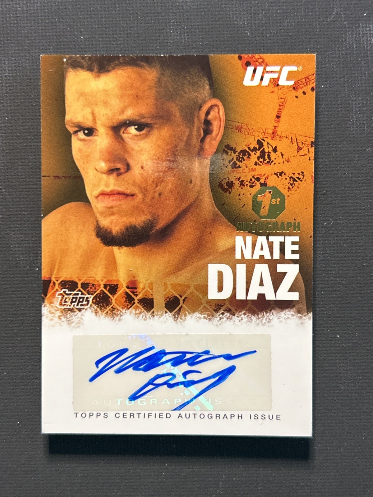 NATE DIAZ 2010 TOPPS UFC #FA-ND ROOKIE 1ST AUTOGRAPH AUTO RC