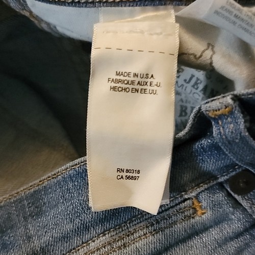 Pantalones de mezclilla Lucky Brand para mujer 2 azules recortados Charlotte riel agujeros desgastados grunge Y2K - Imagen 12 de 12