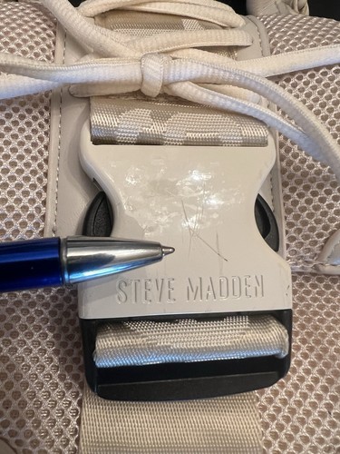 STEVE MADDEN Diego laced up top handle crossbody bag Tan Eggshell Beige Coquette - Picture 10 of 17