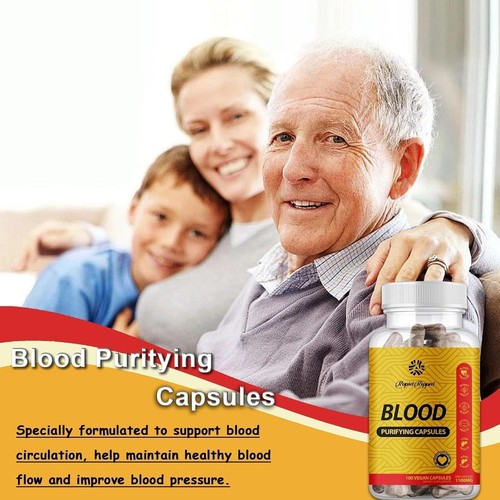 Cápsulas purificadoras de sangre orgánicas, sin OGM, sin gluten, veganas 1100 mg (2) - Imagen 2 de 7