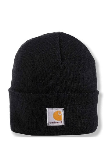 Carhartt Black Beanie One Size Fits All Model A18 Knit Cuffed