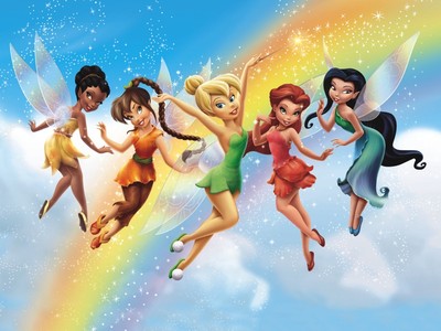 WALT DISNEY ART PRINT - Tink and Friends TINKER BELL 11x14 Poster