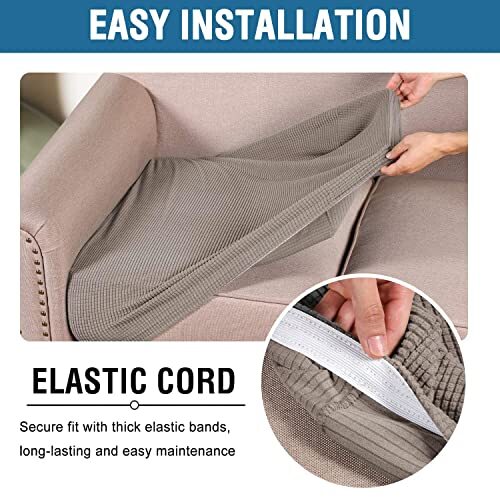 H.VERSAILTEX Super Stretch Individual Seat Cushion Covers Sofa Covers Couch - Bild 5 von 8