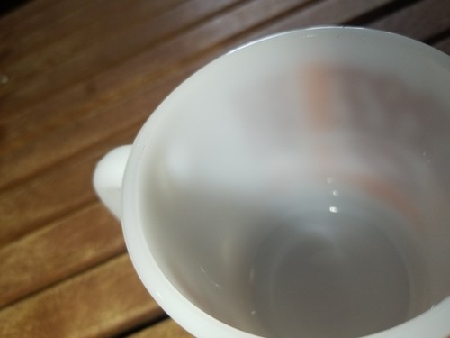 VINTAGE NFL FOOTBALL MILK GLASS MUG RETRO GLASSBAKE CUP ORANGE BROWN 1970S - Picture 11 of 12