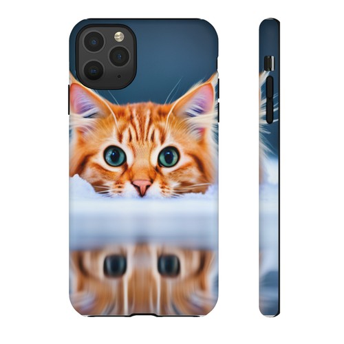 Funda de teléfono diseñada a mano con reflejos de gato para iPhone Samsung Google Pixel - Imagen 79 de 173