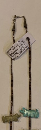 Early 20th century Zuni fetish necklace size 27” - Picture 14 of 17