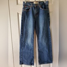 Arizona Bootcut Boys Size 12 Adjustable Waist Blue Jeans