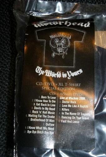 Motorhead 'The World Is Yours' - CD/DVD + XL Shirt NEW - Picture 2 of 2