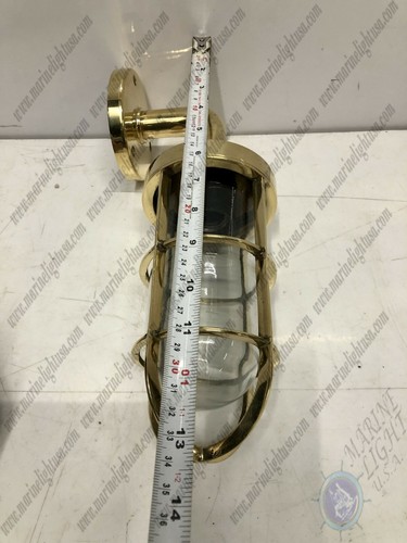 Antique Nautical Brass Sconce Light Lot of 2 – Fancy Wall Décor Fixture - Picture 10 of 12