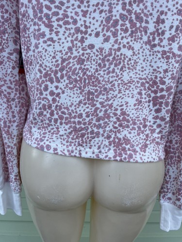 Champion Hacci Crop Sleep Pink Leopard Animal Print Pullover Hoodie Size M #7407 - Picture 11 of 11