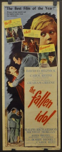 La Fallen Idol 1948 Original 14X36 Película Póster Ralph Richardson Sonia