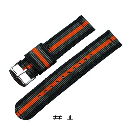 Correa deportiva militar de nailon de calidad 18 ~ 24 mm para reloj DW Ticwatch - Imagen 2 de 15