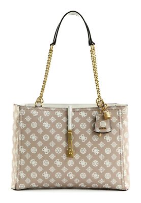 GUESS James Logo Girlfriend Carryall Bag Schultertasche Rosewood Logo altrosa