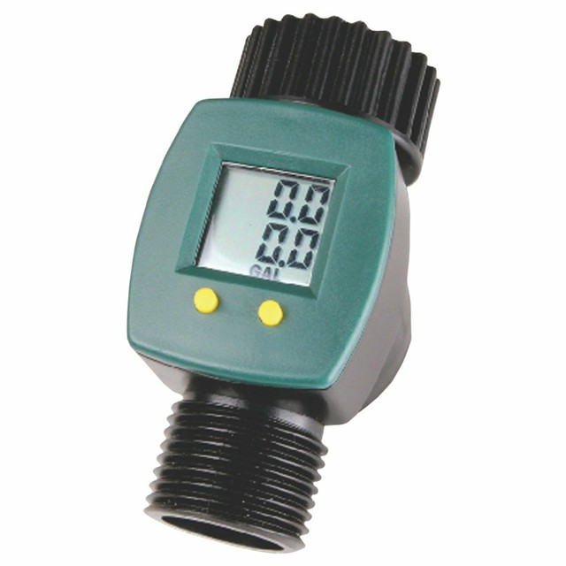 Digital Water Flow Consumption Meter Reader Lcd Display Garden