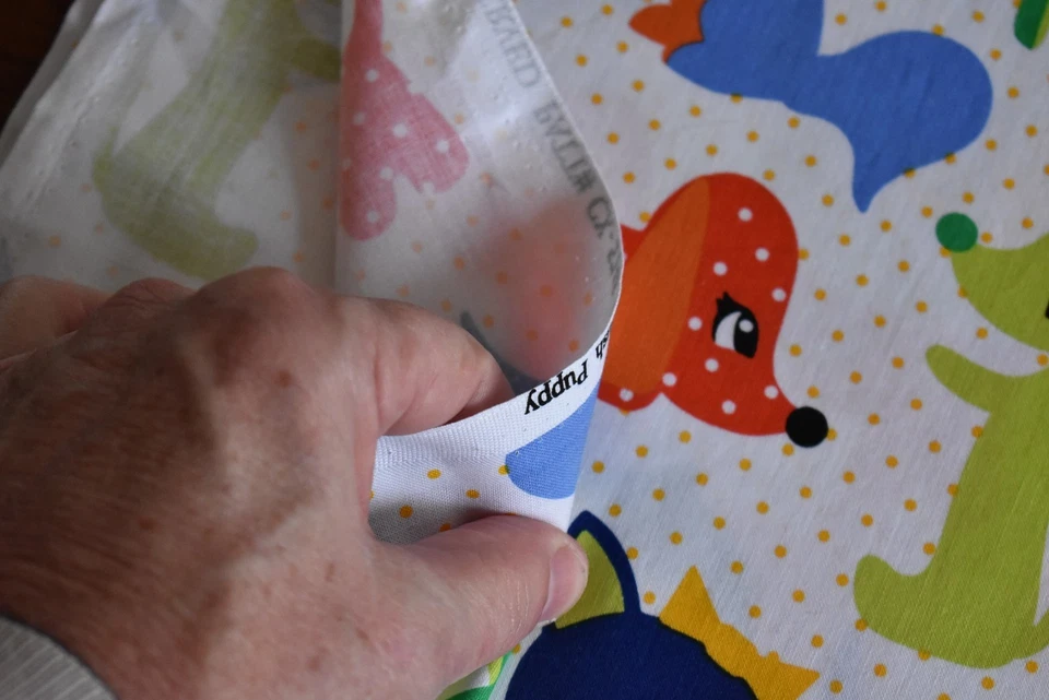 23" Long, Colorful Young Animals on Yellow & White Cotton, Michael Miller, N3187 - Image 4 of 4