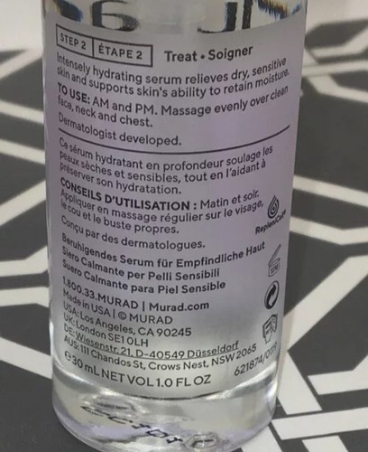 Murad Hydration Empfindliche Haut Beruhigendes Serum Feuchtigkeitscreme 1oz Falten Rötungen - Bild 15 von 19