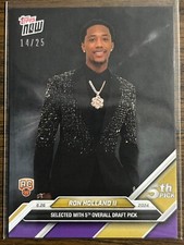 2024 Topps Now NBA #D-4 Ron Holland II Detroit Pistons RC PURPLE 14/25