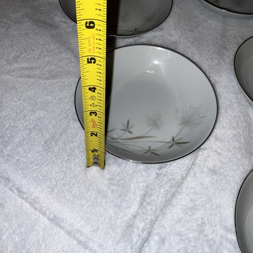 MIKASA Bolero Description:Wispy Gray Flowers Discontinued Fruit/Dessert Bowl New - Picture 8 of 24