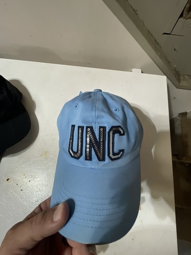 UNC Womens Top of the World Tarheel Blue Hat Cap with Silver Glitter Adjustable - Picture 2 of 8