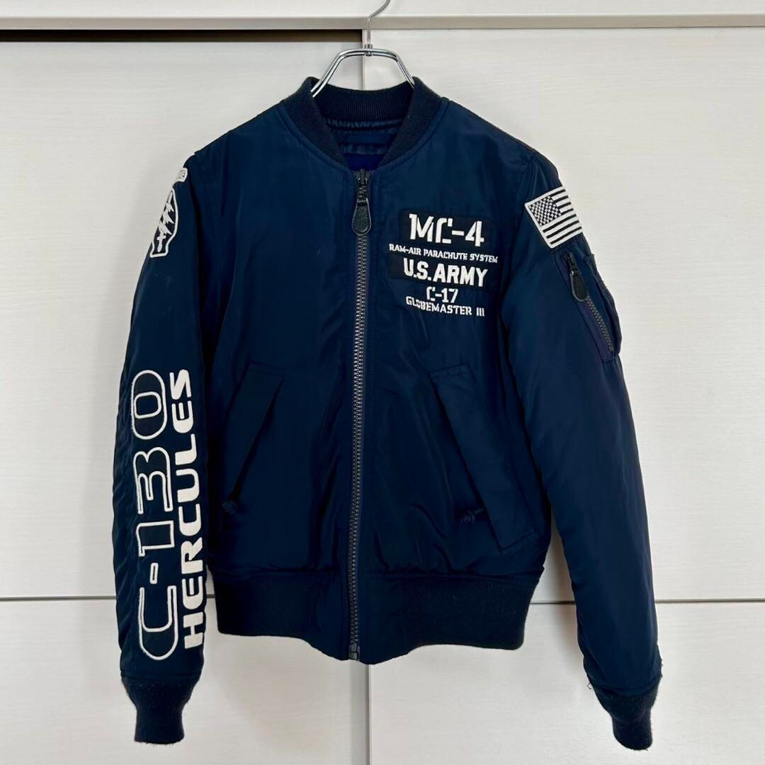 ジャケット・アウター AVIREX reversible ma-1 flightjacket navy AVIREX Type MA-1 flight jacket Navy Size S free shippping