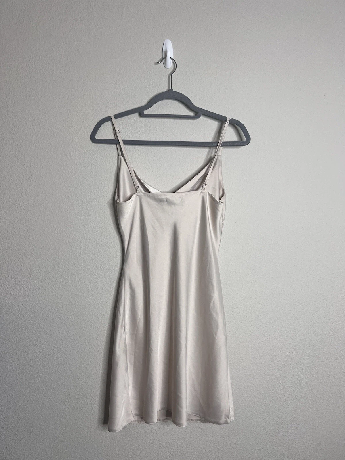 OFF WHITE Brutto abito bianco spaghetti raso spaghetti taglia 6