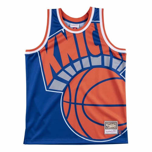 Mens Mitchell & Ness NBA Big Face Fashion Jersey New York Knicks - Picture 1 of 2