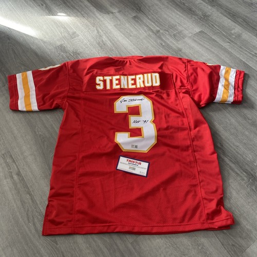 Jan Stenerud Autographed/Signed Jersey TRISTAR Coa Red Custom Jersey With HOF 91 - Picture 1 of 5