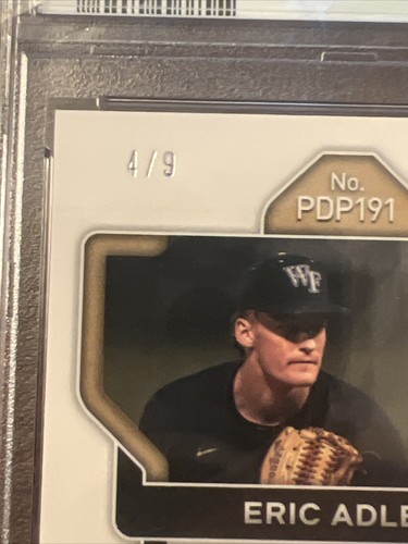 Pop 1 Rookie Eric Adler Auto 4/9 Panini Prizm Red PSA 10 GEM Chicago White Sox - Picture 3 of 3