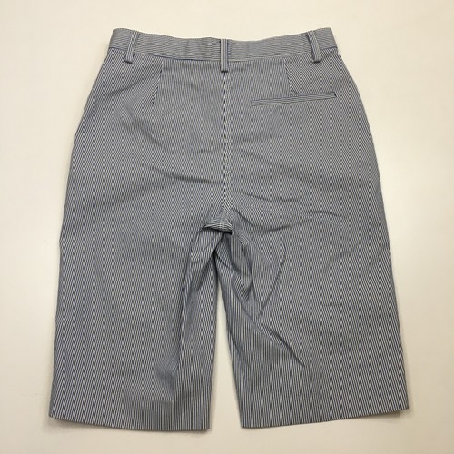 THEORY Womens sz 00 Blue White Pinstriped Tailor Bermuda t_rail cotton Shorts - Picture 7 of 9