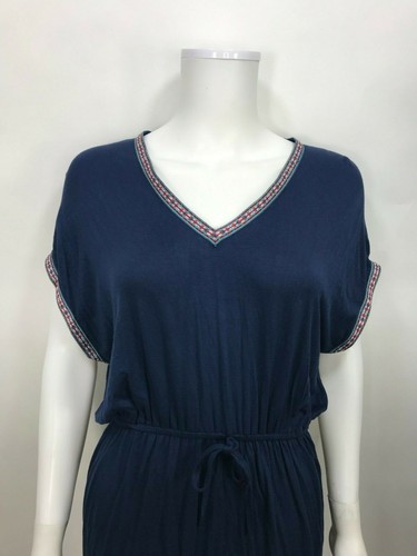 Kori America Dress Navy Blue V Neck NWT Medium - Picture 2 of 5