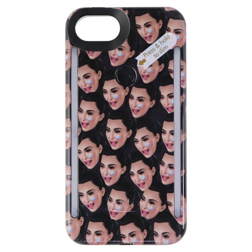 LuMee Duo Selfie LED Case for iPhone SE 2nd Gen & iPhone 8/7 - Kimoji Cry Face - Zdjęcie 2 z 6