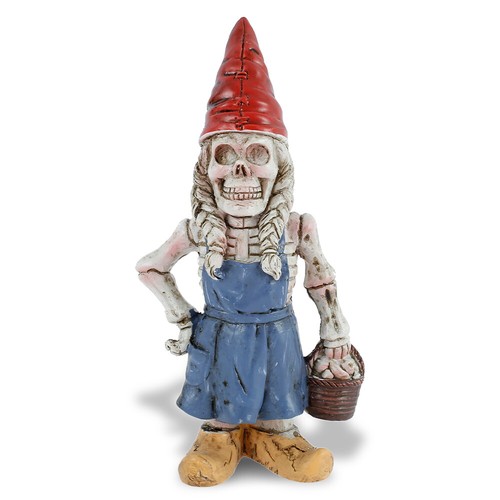 Skeleton Gnomes Statues Resin Garden Skull Sculptures Art Ornament Outdoor JV - Picture 15 of 16