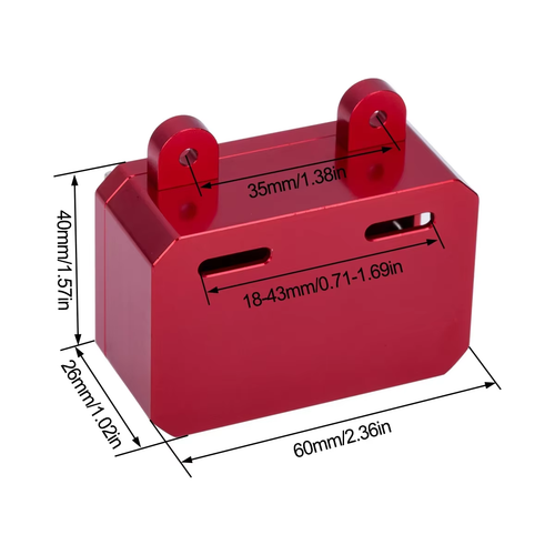 Aluminum Receiver Box 60*40*26Mm 1:10 Scale Fuel Tank for RC4WD Trail Finder II - Picture 4 of 14