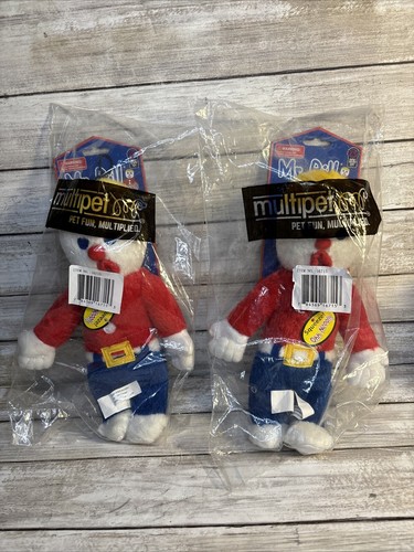 Multipet Mr. Bill Plush Dog Toy "Oh Noo!" Sound Lot Of 2 New Sealed Favorite Toy - Picture 2 of 4