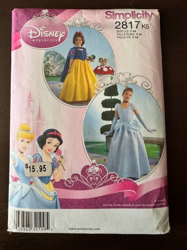 Disney Princess Simplicity 2817 Size 7-14 Uncut Patterns