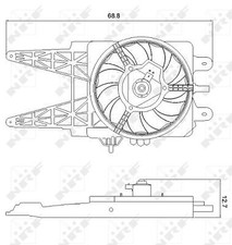 FAN, RADIATOR NRF 47248 FOR FIAT