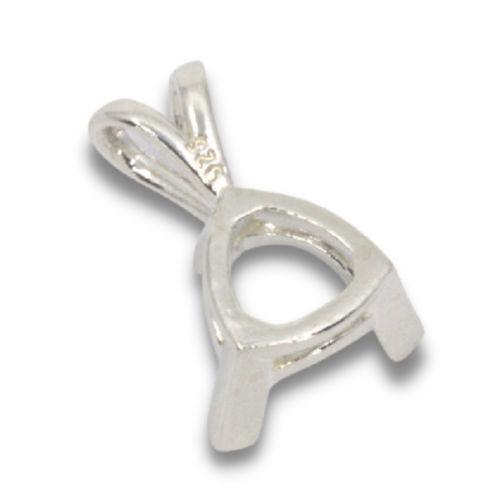 Trillion Vee-Prong Pre-notched Pendant Mounting - Picture 2 of 2