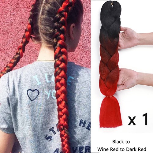 For Festival 24" Jumbo Braiding Hair Extensions Braids Twist Ombre Real As Human - Picture 39 of 193
