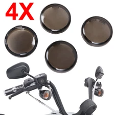 4Pcs Smoke Turn Signal Lens Cover Fit For Harley Dyna Softail Sportster V-Rod XL