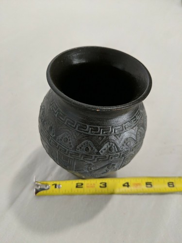 1960 Sandstone Art Pottery Vase, Made In Greece. - Picture 4 of 8