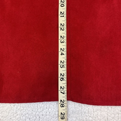Catherines Red Button Up Long Sleeve Faux Suede Shirt Shacket Women’s 1X 18-20W - Bild 11 von 13