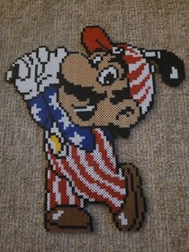 NES Mario Golf Perler Bead Sprite