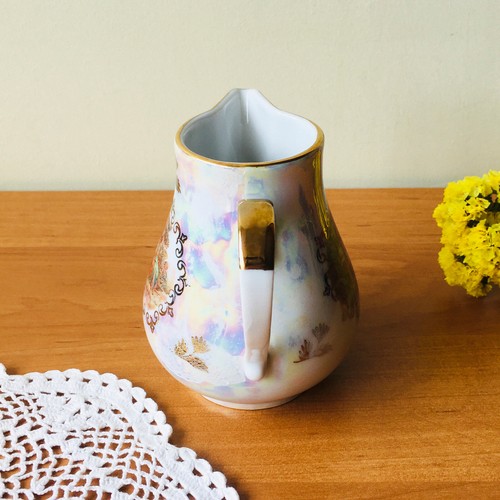 Madonna Vintage Perlmutt Krug mit Goldrand, 70er Jahre Kahla Porzellan - Bild 5 von 10