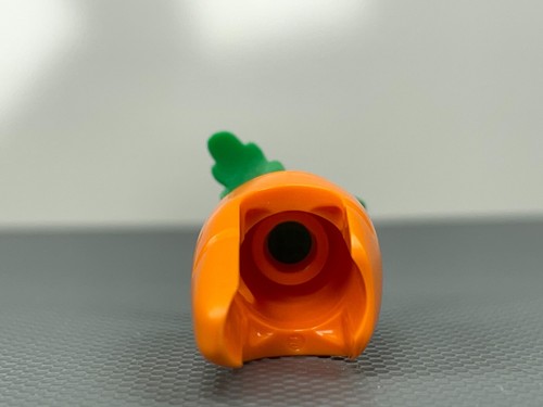LEGO Orange Minifigure Carrot Costume Head Gear Mask Series 24 71037 Green Stem - Picture 8 of 8