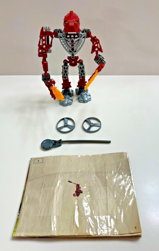 LEGO Bionicle Metru Nui 8736 Toa Hordika Vakama Completo con 2 Spinner Rhotuka - Foto 8 di 14