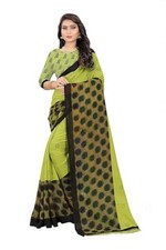 New Indian Georgette Saree With Unstitched Blouse Party Wedding Wear For women